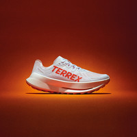 大速流星 AGRAVIC SPEED ULTRA缓震越野跑鞋adidas阿迪达斯TERREX 白/冲击橙/符点灰 43