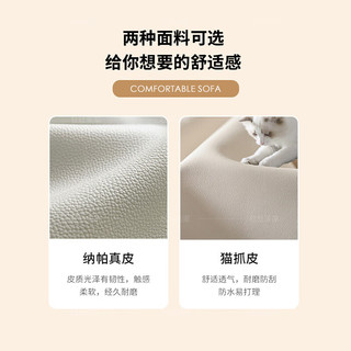 杜杜美家真皮沙发客厅2025现代简约扶手储物皮艺沙发A80#2.8米 纳帕真皮
