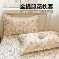 全棉枕套一对装纯棉枕套家用床上用品单件套枕套对装