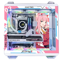 华硕 ASUSTUF GT502弹药库海景房机箱 常规无界版主题定制BTF背插天选吹雪姬动漫灯板台式机电脑机箱 02国家队主题(白机箱+灯板)