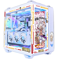 华硕 ASUSTUF GT502弹药库海景房机箱 常规无界版主题BTF背插天选吹雪姬动漫灯板台式机电脑机箱 海贼王-路飞主题(白机箱+灯板)
