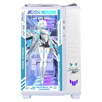 华硕 ASUSTUF GT502弹药库海景房机箱 常规无界版主题BTF背插天选吹雪姬动漫灯板台式机电脑机箱 吹雪姬主题(白机箱+灯板)