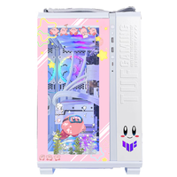 华硕 ASUSTUF GT502弹药库海景房机箱 常规无界版主题BTF背插天选吹雪姬动漫灯板台式机电脑机箱 星之卡比主题(白机箱+灯板)