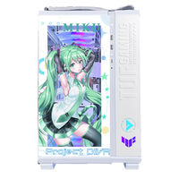 华硕 ASUSTUF GT502弹药库海景房机箱 常规无界版主题BTF背插天选吹雪姬动漫灯板台式机电脑机箱 初音未来主题(白机箱+灯板)