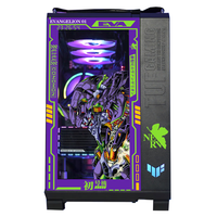 华硕 ASUSTUF GT502弹药库海景房机箱 常规无界版主题BTF背插天选吹雪姬动漫灯板台式机电脑机箱 EVA初号机主题(黑机箱+灯板)