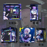 华硕 ASUSTUF GT502弹药库海景房机箱 常规无界版主题BTF背插天选吹雪姬动漫灯板台式机电脑机箱 边缘行者主题(黑机箱+灯板)