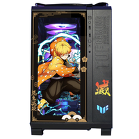 华硕 ASUSTUF GT502弹药库海景房机箱 常规无界版主题BTF背插天选吹雪姬动漫灯板台式机电脑机箱 鬼灭之刃主题(黑机箱+灯板)