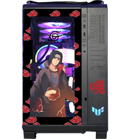 华硕 ASUSTUF GT502弹药库海景房机箱 常规无界版主题BTF背插天选吹雪姬动漫灯板台式机电脑机箱 火影忍者-鼬主题(黑机箱+灯板)
