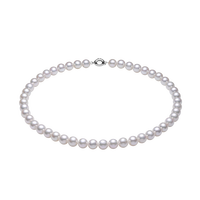 meluxe美奈 挚爱*时光天然淡水珍珠项链圆形极光高品质全珠链母亲节礼物 妈妈礼盒