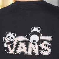 Vans范斯 男女纯棉短袖T恤熊猫印花毛毡贴画 XXL