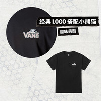 Vans范斯 男女纯棉短袖T恤熊猫印花毛毡贴画 XL