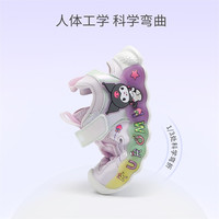 凯蒂猫 Hello Kitty 库洛米女童亮灯鞋夏季儿童网鞋透气小童女宝宝运动灯鞋 黑紫【春秋款】 29码