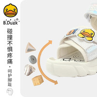 B.Duck小黄鸭童鞋男童凉鞋夏季新款女童镭射露趾运动沙滩鞋小童软底潮