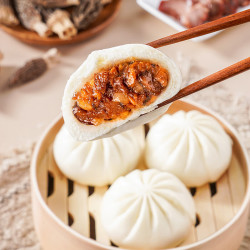 陶陶居 中华品牌 广式早餐包子广府点心面点生鲜半成品点心 羊肚菌蜜汁叉烧包225g