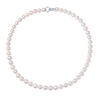 珍珠皇后近正圆淡水珍珠项链 S925银爱心扣满珠项链高品质礼物送妈妈女友