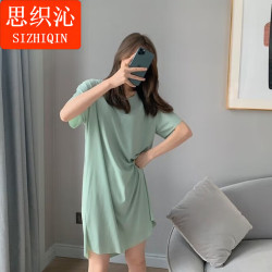 思织沁 女士薄款冰丝睡裙