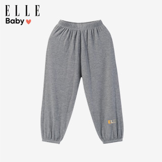 ELLE BABY儿童T恤纯色棉透气中大童夏装薄款短袖上衣 防蚊裤-