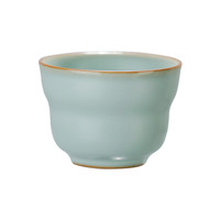 青澹汝窑茶杯品茗杯茶碗主人杯汝瓷陶瓷纯手工天青色景德镇葫芦杯 葫芦杯-50ml