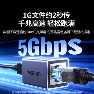  UGREEN/绿联 千兆高速屏蔽 网线转接头