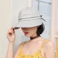 沐夏朵宽檐帽大檐长带遮阳帽子女夏天防晒韩版百搭ins潮牌小众鸭舌 . 均码 可调节