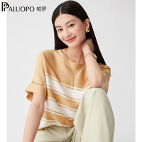 PALUOPO/帕罗 真丝 女士短袖T恤