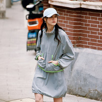 艾莱依（ERAL）防晒裙2025夏半身裙户外抽绳女款防晒运动伞裙透气短裙UPF50+ 豆蔻紫 S 155