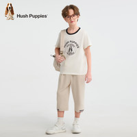 暇步士(Hush Puppies)童装儿童短裤夏季新款学院风男童七分裤透气防蚊裤