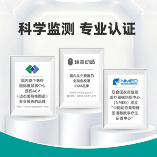 硅基动感动态血糖仪 血糖监测仪 不扎手指免采血家用 12盒装 京东自营