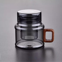 溥畔 茶 茶水分离喝水壶带木把功夫茶具 敦敦壶