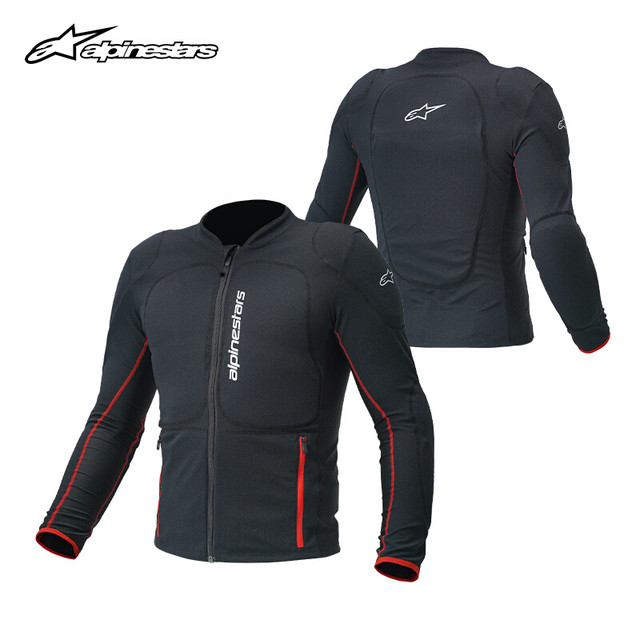 Alpinestars BASE a星摩托车骑行服透气网眼修身男女摩托护甲衣防摔摩托服 黑色(修身偏小) XL