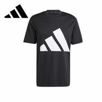 adidas/阿迪达斯 时尚大LOGO 男士短袖T恤