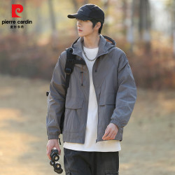 皮尔·卡丹 皮尔卡丹（pierre cardin） 男士UPF50+连帽防晒衣
