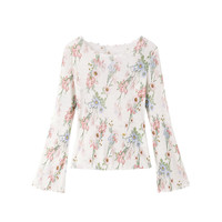 太平鸟2024年夏季新款Daria Song联名压褶打底上衣