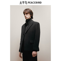 太平鸟男装Juan Salazar联名西服冬季西装 B1BBE4C11 黑色1 2XL