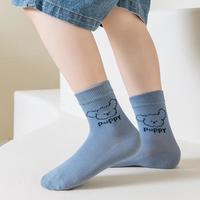 JEANSWEST CLUB真维斯无骨抗起球2025棉儿童袜子女童春夏薄款网眼透气 帽子熊K904 (5双装) 1-3岁 (脚长11-13cm
