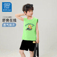 JEANSWEST CLUB真维斯夏季新款儿童套装男童无袖T恤女童两件套中大童短裤 套装1   （建议身高90-cm）