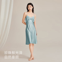 觅丝(Agentmuse)真丝睡裙礼盒装桑蚕丝性感吊带防凸点丝滑居家服875 少女粉 XL
