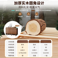 卓禾实木色入户鞋柜家用门口室内2024收纳可坐玄关柜走廊鞋架 【实木圆角款】大衫胡桃色 120 上门安装