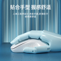 B.O.W航世 M138 笔记本无线鼠标外接USB电脑台式轻音充电办公家用可爱女生便携 暗夜黑-2.4G无线鼠标 充电