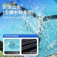 沃鼎钓鱼伞2025加厚加固防转机械臂拐杖伞户外遮阳伞防暴雨台钓伞 2.4米 【抗风防雨稳固耐用】湛蓝