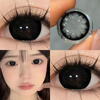 朵秀日抛10片装美瞳自然混血大小直径彩色隐形眼镜 大美目黑125度