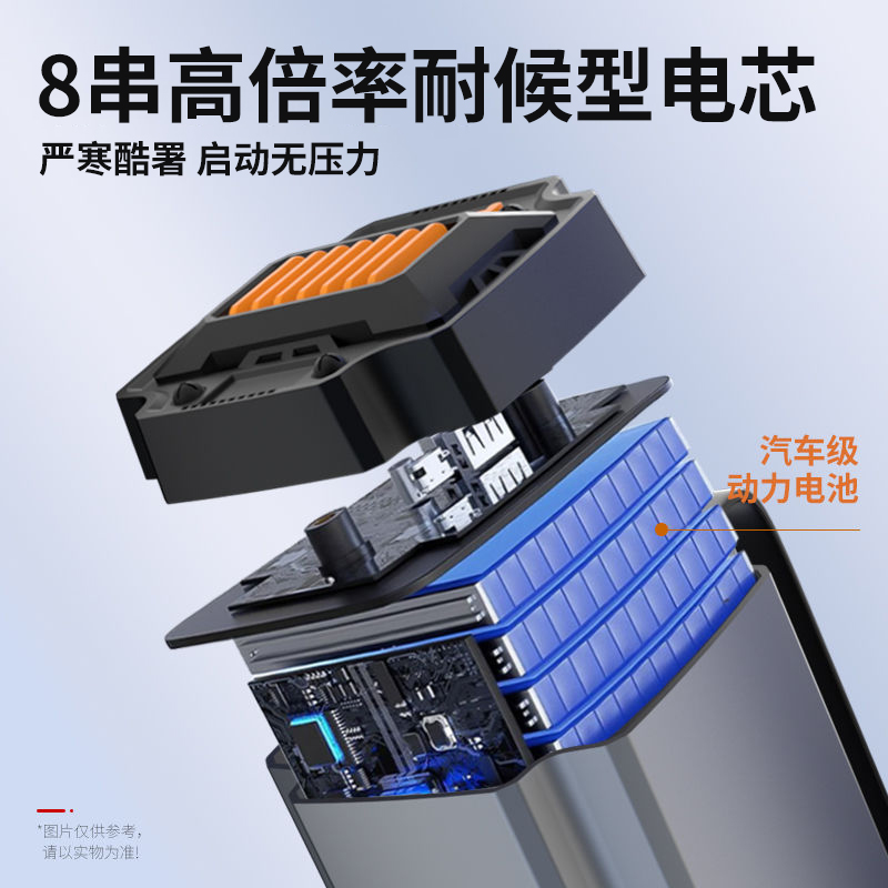 汽车应急启动电源适用小米充气泵一体机搭电宝汽车强启动搭电