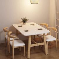 三强 餐桌家用小户型轻奢现代简约长方形餐饮商用桌椅吃饭桌子出租房用
