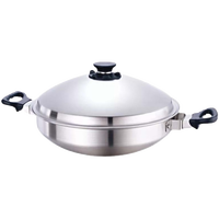 MEOD2024安·利皇后锅316不锈钢炒锅304猪蹄无水火锅中式炒菜锅圆 316七-层钢平底36-cm+透明盖