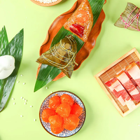 潘祥记端午节粽子真空火腿肉粽子礼盒紫米蜜枣鲜花豆沙粽子早餐食品 灌汤云腿蛋黄粽10只【赠礼盒】 8味18粽家庭量贩装1800g