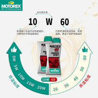 MOTOREX 摩托瑞士统治者4T高性能摩托车机油四冲程全合成润滑油10W-60 1L