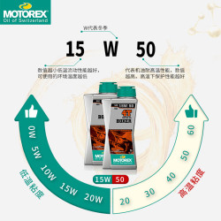 motorex 高性能摩托车润滑油 风油冷拳击手合成性能15W-50 1L