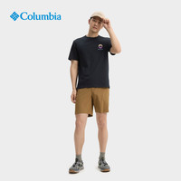 Columbia哥伦比亚户外25春夏男女舒适旅行运动短袖T恤AE3676 010 M (175/96A)