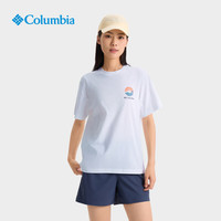 Columbia哥伦比亚户外25春夏男女舒适旅行运动短袖T恤AE3676 101 S (170/92A)