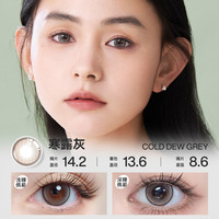 优瞳美瞳月抛零感丹青系列近视隐形眼镜2片自然轻混血霜降灰650度 霜降灰|灰蓝渐变精致温柔